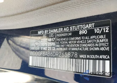 2013 Mercedes-Benz C 300 Luxury 4Matic/Sport 4Matic z USA, uszkodzony, nr VIN WDDGF8AB6DR265878